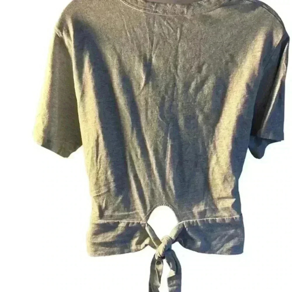 Habitual‎ Gray Twisted Front Tie Back Short Sleeve shirt, S - Picture 2 of 5